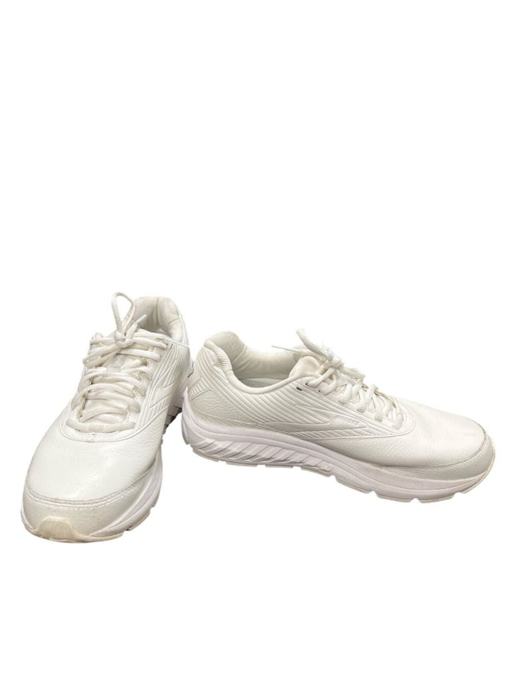 Brooks Addiction womens white leather casual walking sneakers sz 11B SKU 10-706